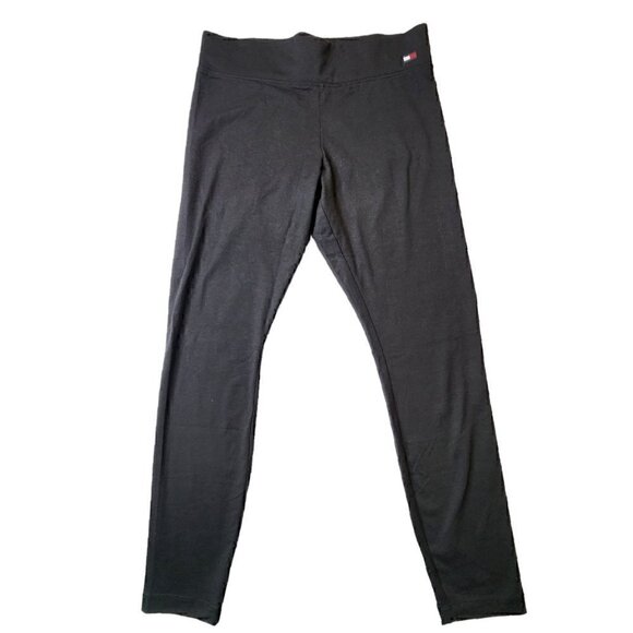 Tommy Hilfiger Performance Workout Pants-High-Rise Cotton Leggings Womens Medium - Picture 2 of 11
